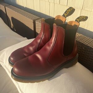 Dr. Marten Chelsea Boot in Oxblood Red